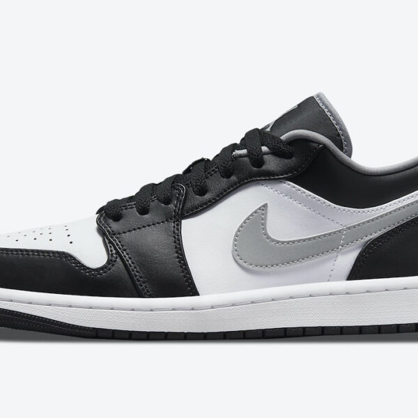 نایک ایرجردن 1 لو بلک مدیوم گری وایت Nike Air Jordan 1 Low Black Medium Grey White