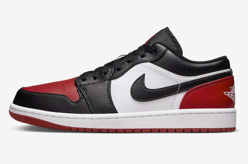 نایک ایرجردن 1 لو برد تو Nike Air Jordan 1 Low Bred Toe