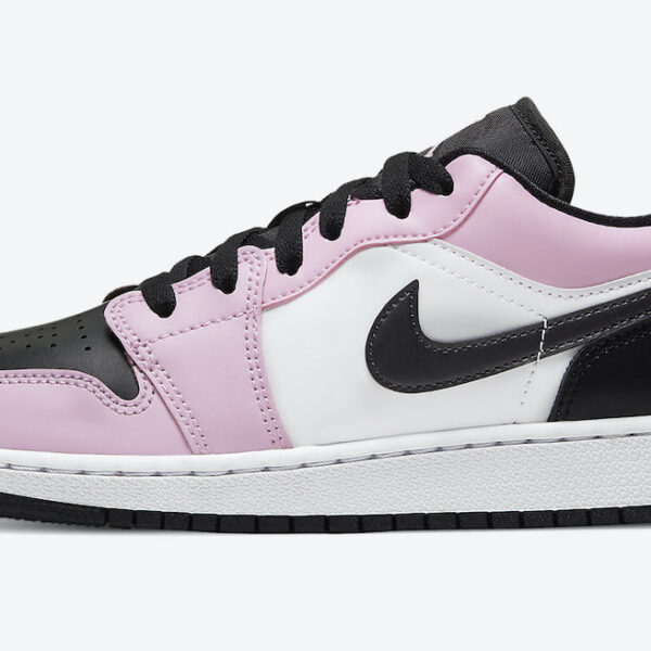 نایک ایرجردن 1 لو لایت آرکتیک پینک Air Jordan 1 Low GS Light Arctic Pink