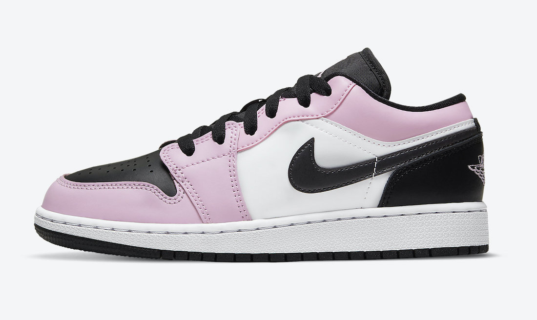 نایک ایرجردن 1 لو لایت آرکتیک پینک Air Jordan 1 Low GS Light Arctic Pink