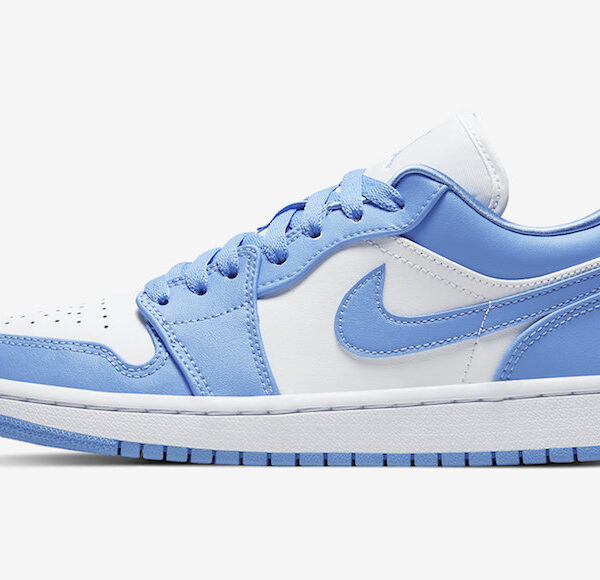 نایک ایرجردن 1 لو آبی سفید Air Jordan 1 Low UNC University Blue White