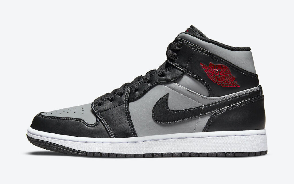 نایک ایرجردن 1 مید مشکی طوسی قرمز Air Jordan 1 Mid Black Grey Red