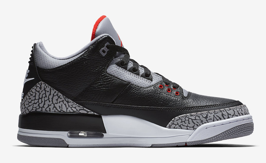 نایک ایرجردن 3 بلک کمنت رترو Air Jordan 3 Black Cement Retro