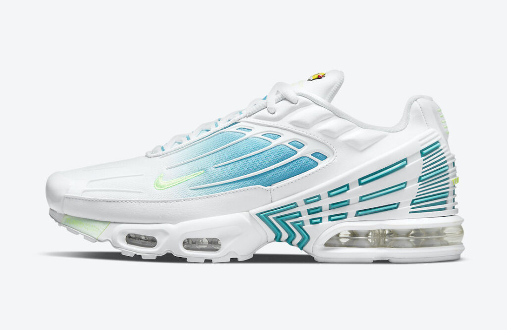 نایک ایرمکس پلاس 3 سفید آبی ولت Nike Air Max Plus 3 White Blue Volt