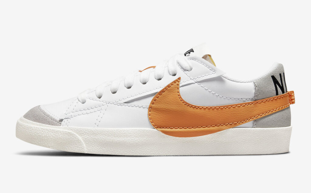 نایک بلیزر جامبو سفید نارنجی Nike Blazer Low Jumbo White Orange