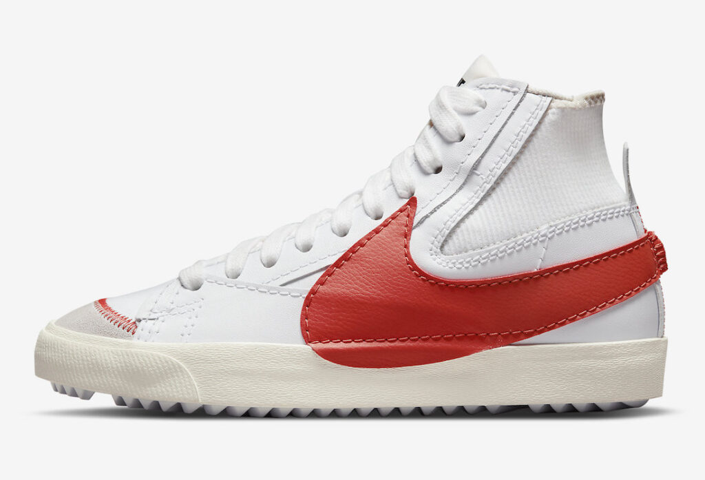 نایک بلیزر مید 77 جامبو سفید قرمز Nike Blazer Mid 77 Jumbo white red