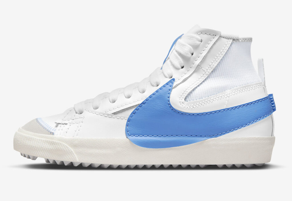 نایک بیلزر مید 77 جامبو سفید آبی Nike Blazer Mid 77 Jumbo white Blue