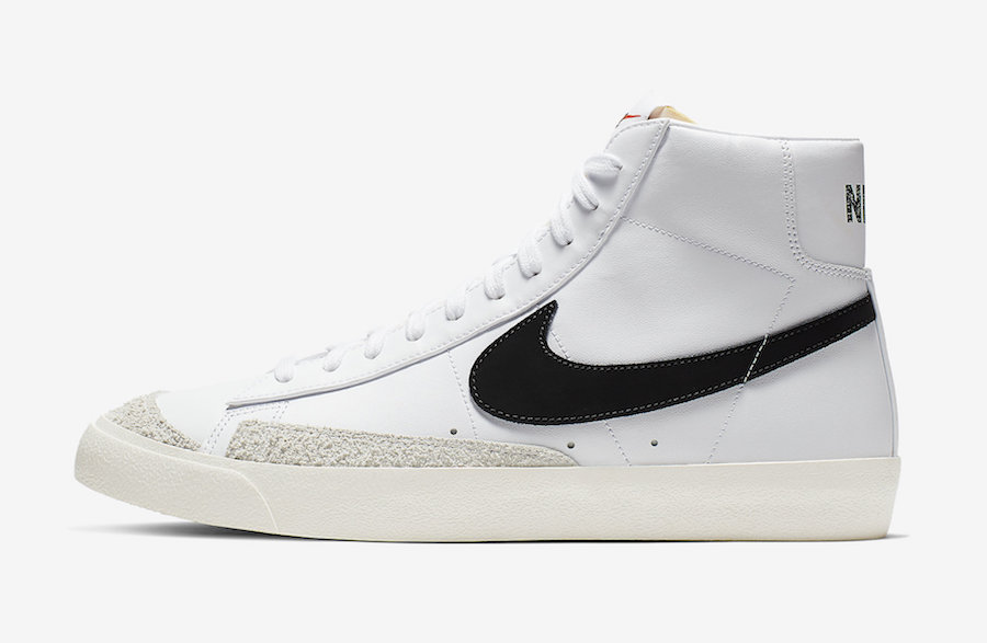 نایک بلیزر مید 77 ویتاج مشکی سفید Nike Blazer Mid 77 Vintage Black White