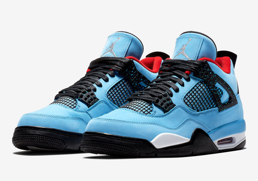 نایک ایرجردن 4 تراویس اسکات آبی Air Jordan 4 Travis Scott blue