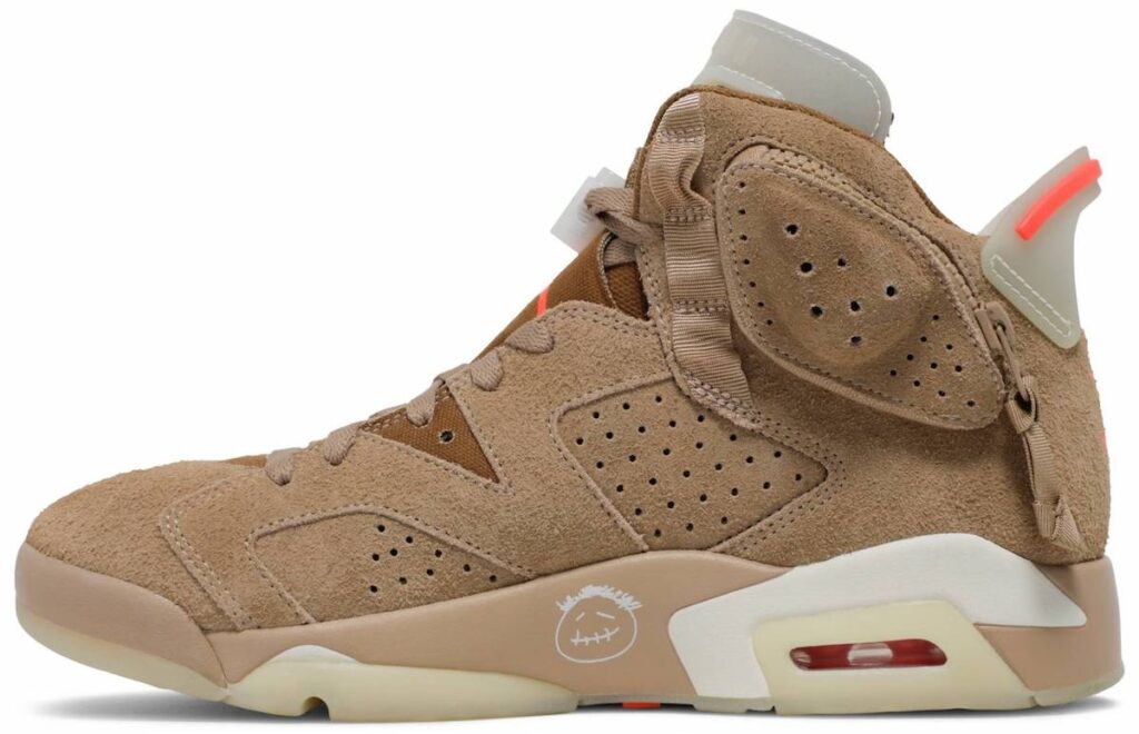 نایک ایرجردن 6 تراویس اسکات خاکی Air Jordan 6 Travis Scott Khaki