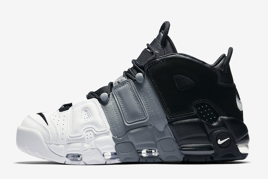 نایک ایرمورآپتمپو مشکی خاکستری سفید nike air more uptempo black grey white