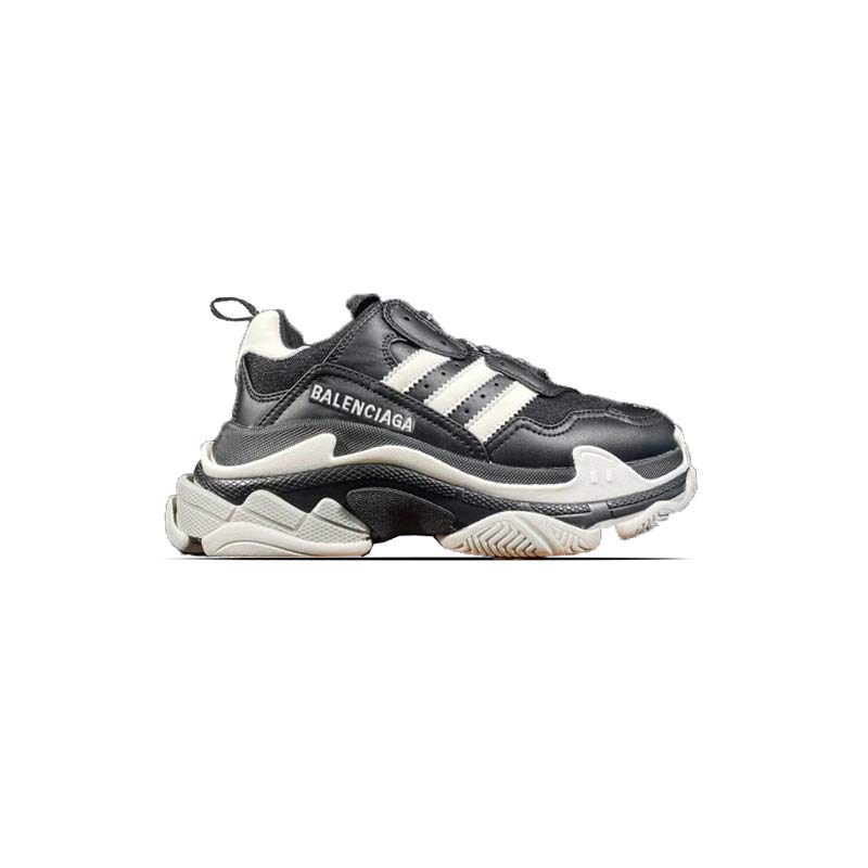 کتونی بالنسیاگا تریپل اس آدیداس مشکی سفید Adidas x Balenciaga Triple S Sneaker Black White