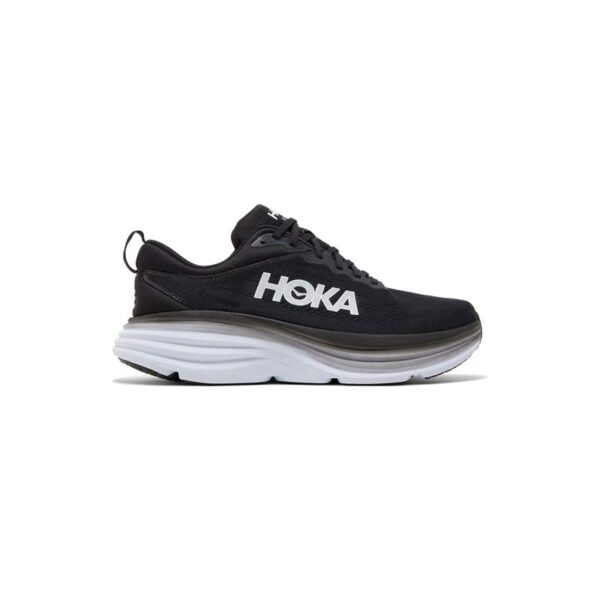 کتونی رانینگ هوکا باندی 8 مشکی سفید Hoka Bondi 8 2E Wide Black White