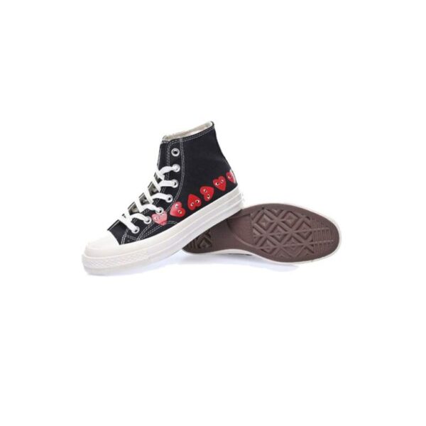 کتونی کانورس آل استار مشکی ساقدار مولتی پلی Converse Play Multi Hearts 1970s black high