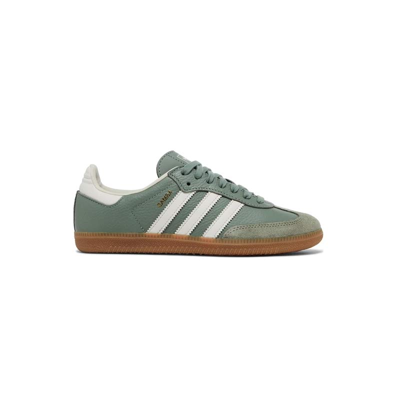 کتونى آدیداس سامبا سبز قهوه ای Adidas Samba OG Silver Green Gum