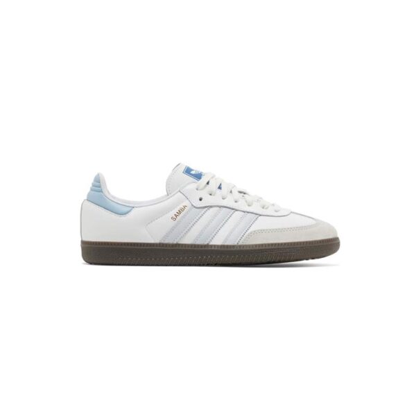 کتونى آدیداس سامبا سفید آبی آسمانی Adidas Samba OG White Halo Blue