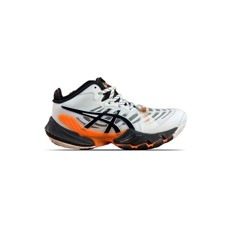 کتونی والیبال اسیکس متارایز سفید مشکی نارنجی Asics Metarise White Black Orange