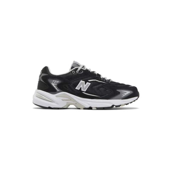 کتونی نیوبالانس 725 مشکی سفید طوسی New Balance 725 Black Metallic Silver