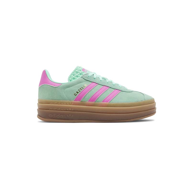 کتونى آدیداس گزل لژدار سبز صورتی Adidas Gazelle Bold Pulse Mint Screaming Pink