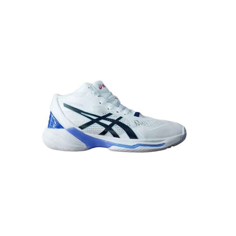 کتونی والیبال اسیکس اسکای الیت سفید آبی Asics Sky Elite ff 2 White Blue