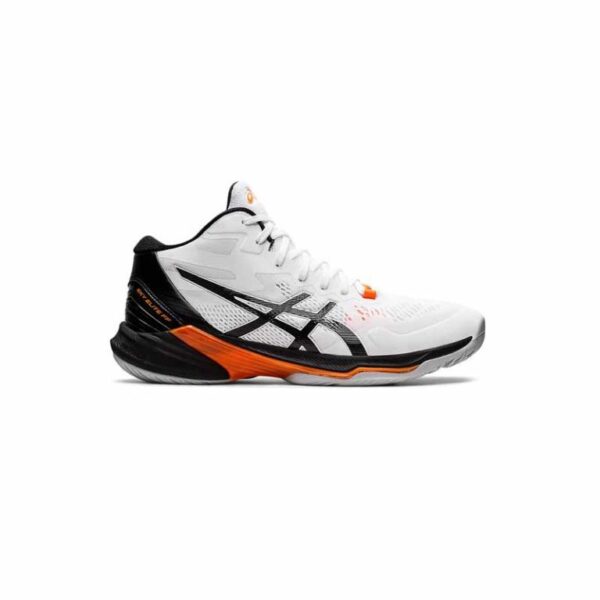 کتونی والیبال اسیکس اسکای الیت سفید مشکی نارنجی Asics Sky Elite ff 2 White Black Orange