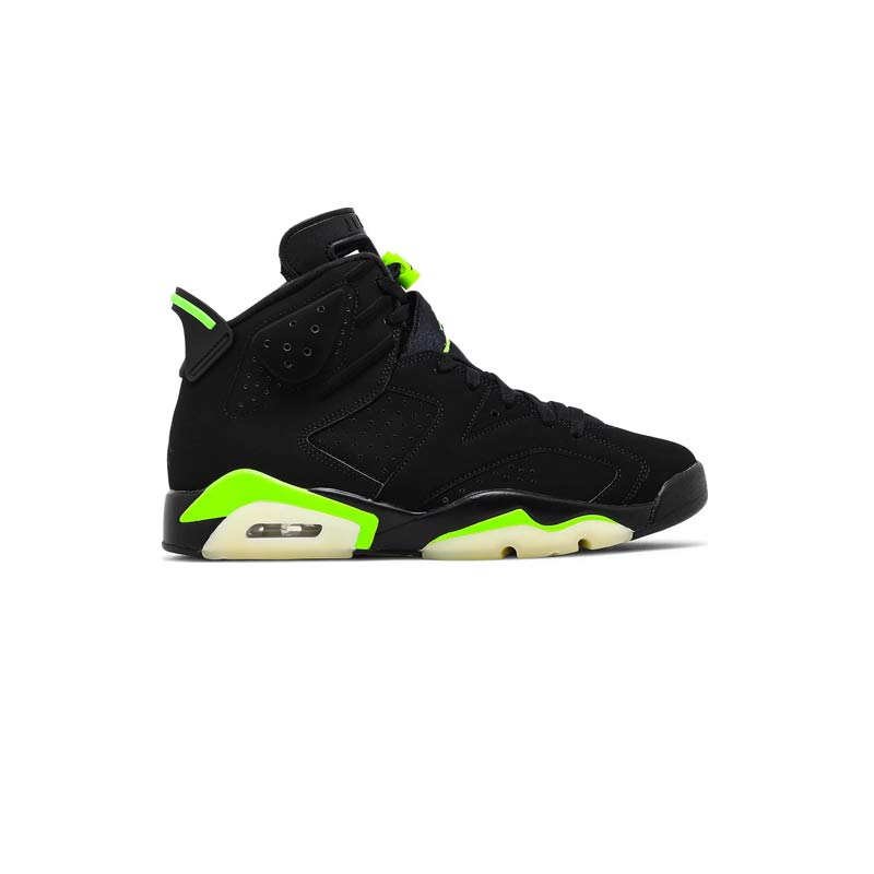 کتونی نایک ایرجردن 6 مشکی سبز Nike Air Jordan 6 Retro Black Electric Green